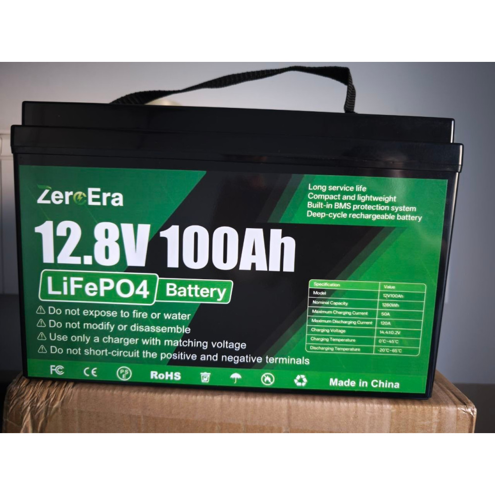 Аккумулятор LiFePO4 12.8V 100Ah (1280Wh) с BMS 100A Zero Era