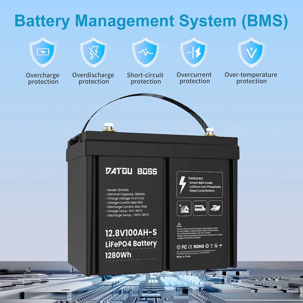Аккумулятор LiFePO4 100Ah 12V BMS литий-железо-фосфатный Datou Boss 
