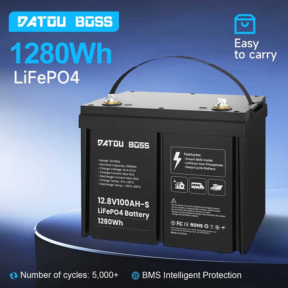 Аккумулятор LiFePO4 100Ah 12V BMS литий-железо-фосфатный Datou Boss 
