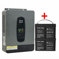 3 кВт Комплект автономного питания 3 кВт инвертор DATOU BOSS DT2430 + 2 АКБ LiFePO4 12V 100Ah