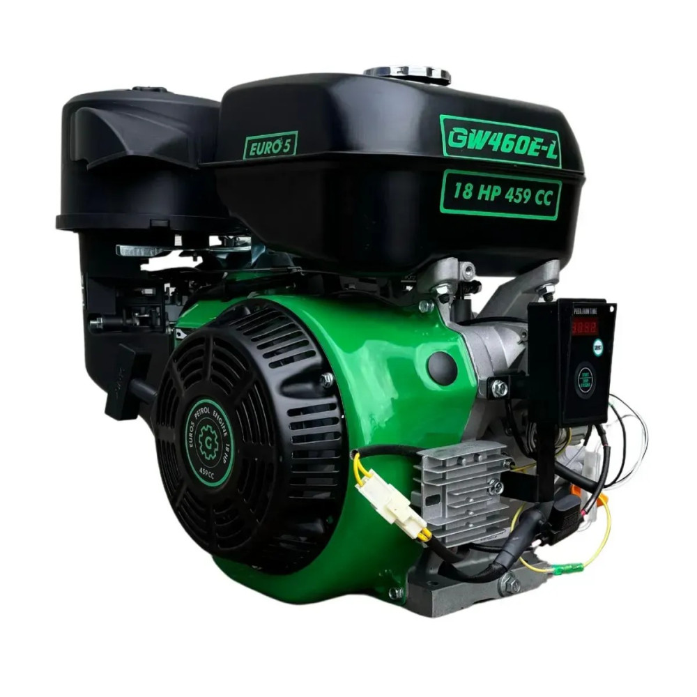 Двигатель с редуктором бензиновый 18 л.с., шпонка 25 мм GrunWelt GW460E-L