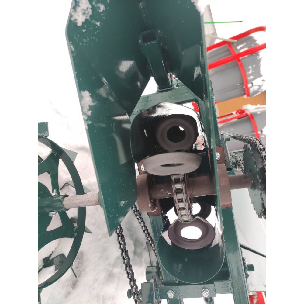 Картофелесажалка для мотоблока однорядная, бункер 34 л Буковинка