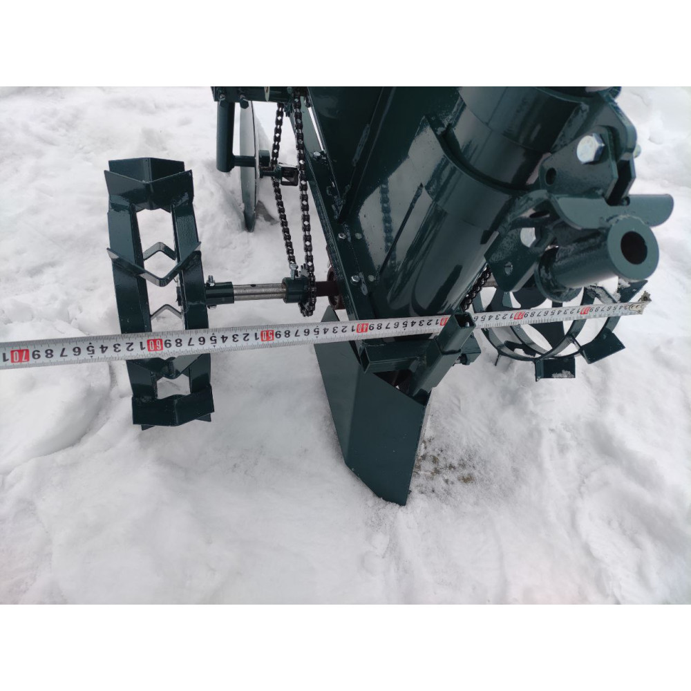 Картофелесажалка для мотоблока однорядная, бункер 34 л Буковинка