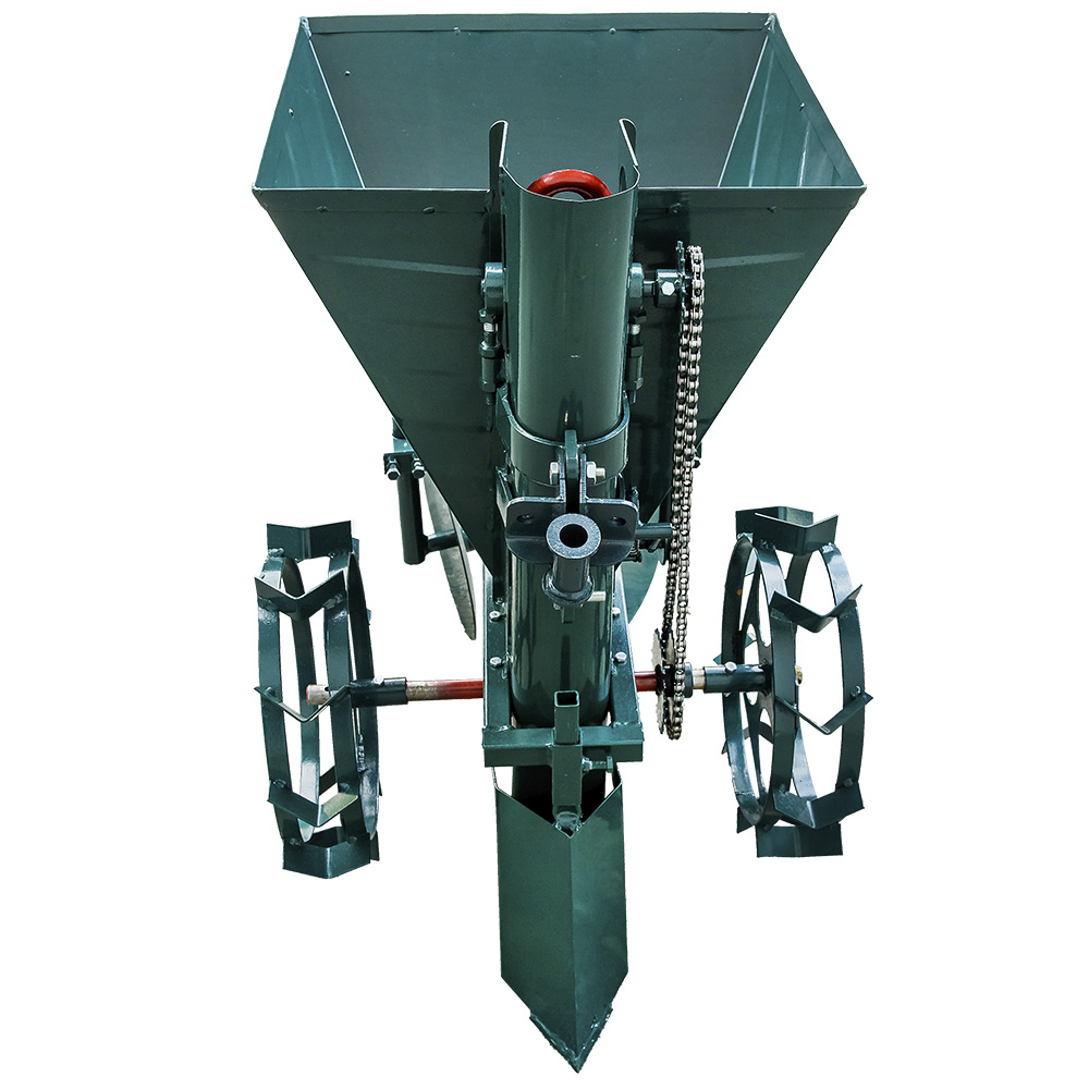 Картофелесажалка для мотоблока однорядная, бункер 34 л Буковинка