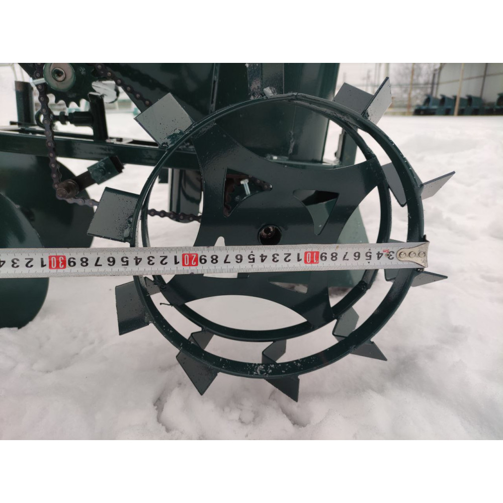 Картофелесажалка для мотоблока однорядная 34 л с бункером для удобрений Буковинка 