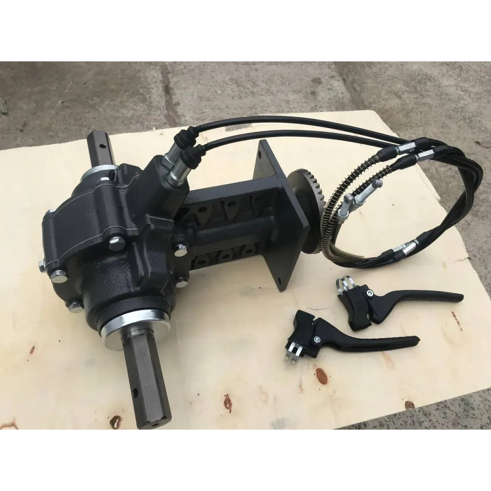 Редуктор с дифференциалами для мотоблока (нога с разблокираторами)