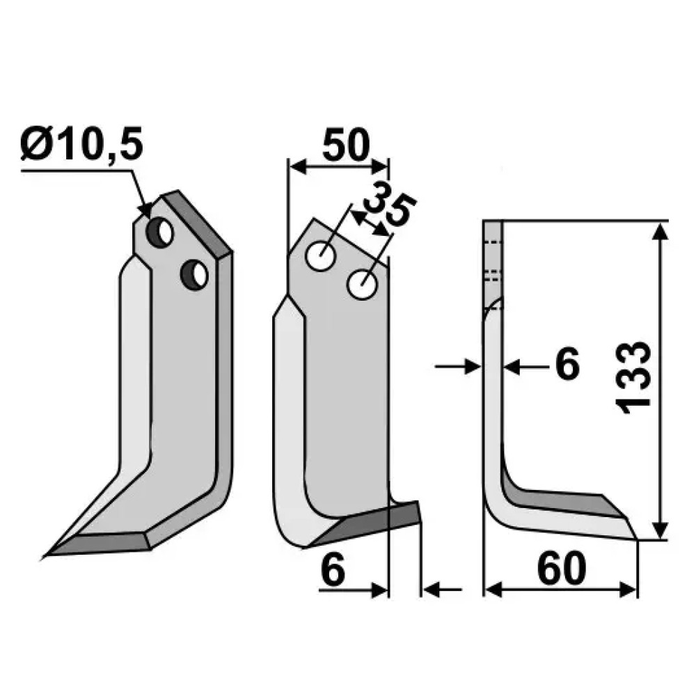 Нож фрезы Breviagri / Breviglieri правый (8300044)